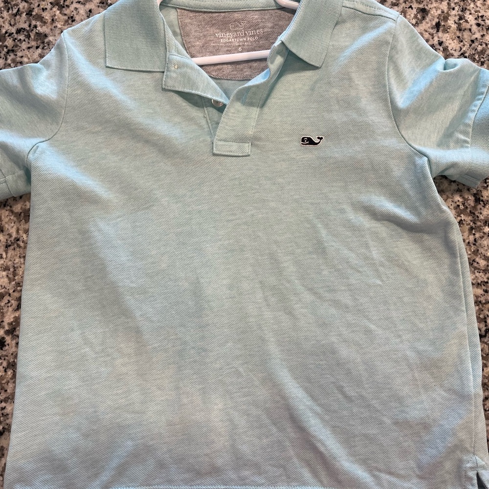 Vineyard Vines Kids Teal Polo